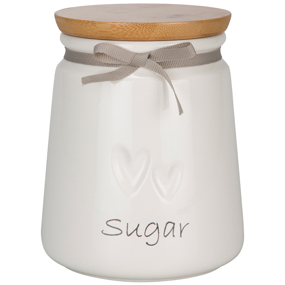 Harmony Debossed Heart Sugar Canister Image