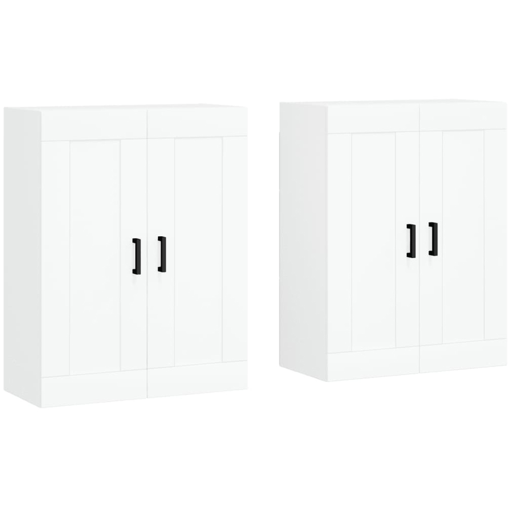 vidaXL 2 Door White Wall Mounted Cabinet 2 Pack Image 2