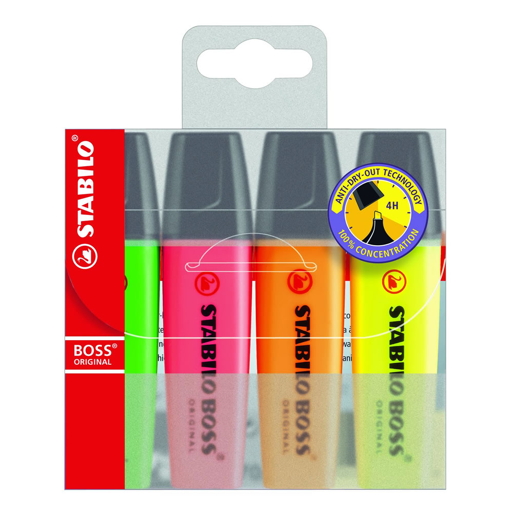 STABILO Boss Original Highlighters 4 Pack Image 1