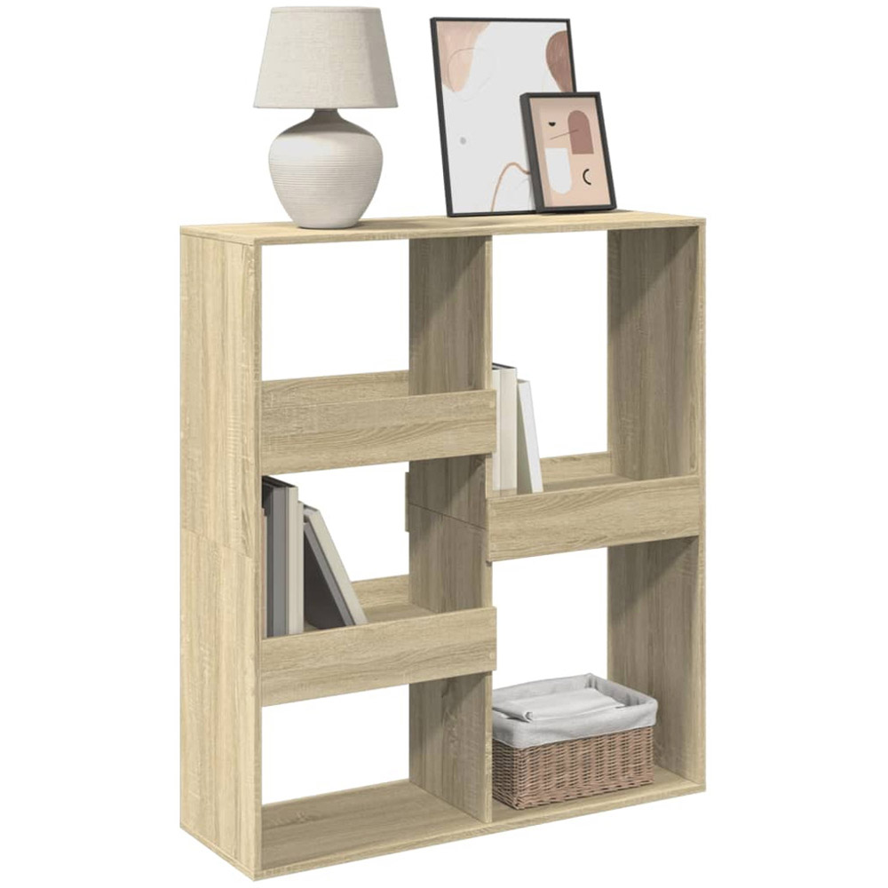 vidaXL 5 Shelf Sonoma Oak Bookcase Image 3