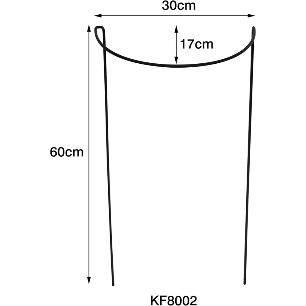 Garden Gear Half Round Plant Support 60 x 30 x 17cm 4 Pack Image 4