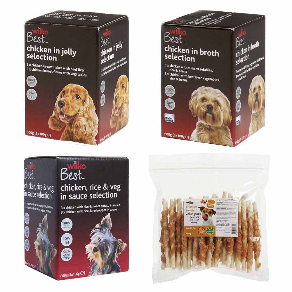 Wilko Chicken Meal and Treat Dog Food Bundle Image 1