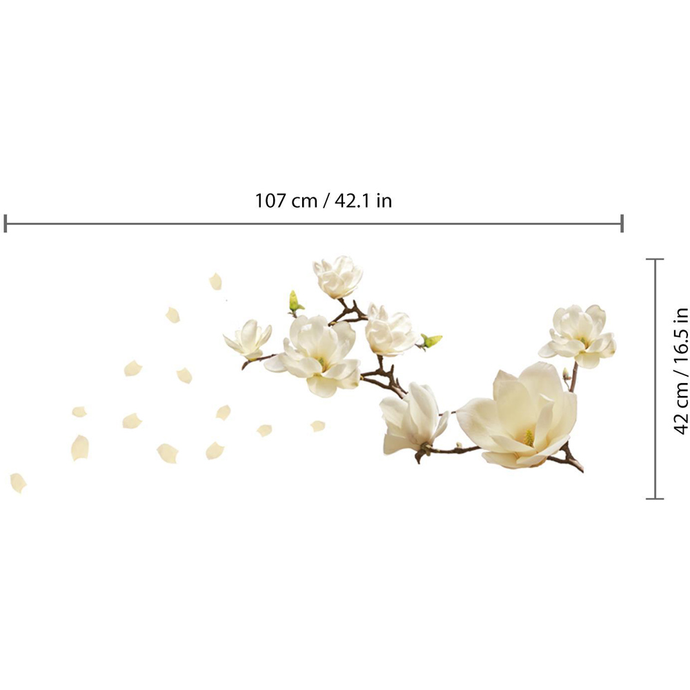 Walplus White Magnolia Flower Kids Bedroom Wall Stickers Image 6