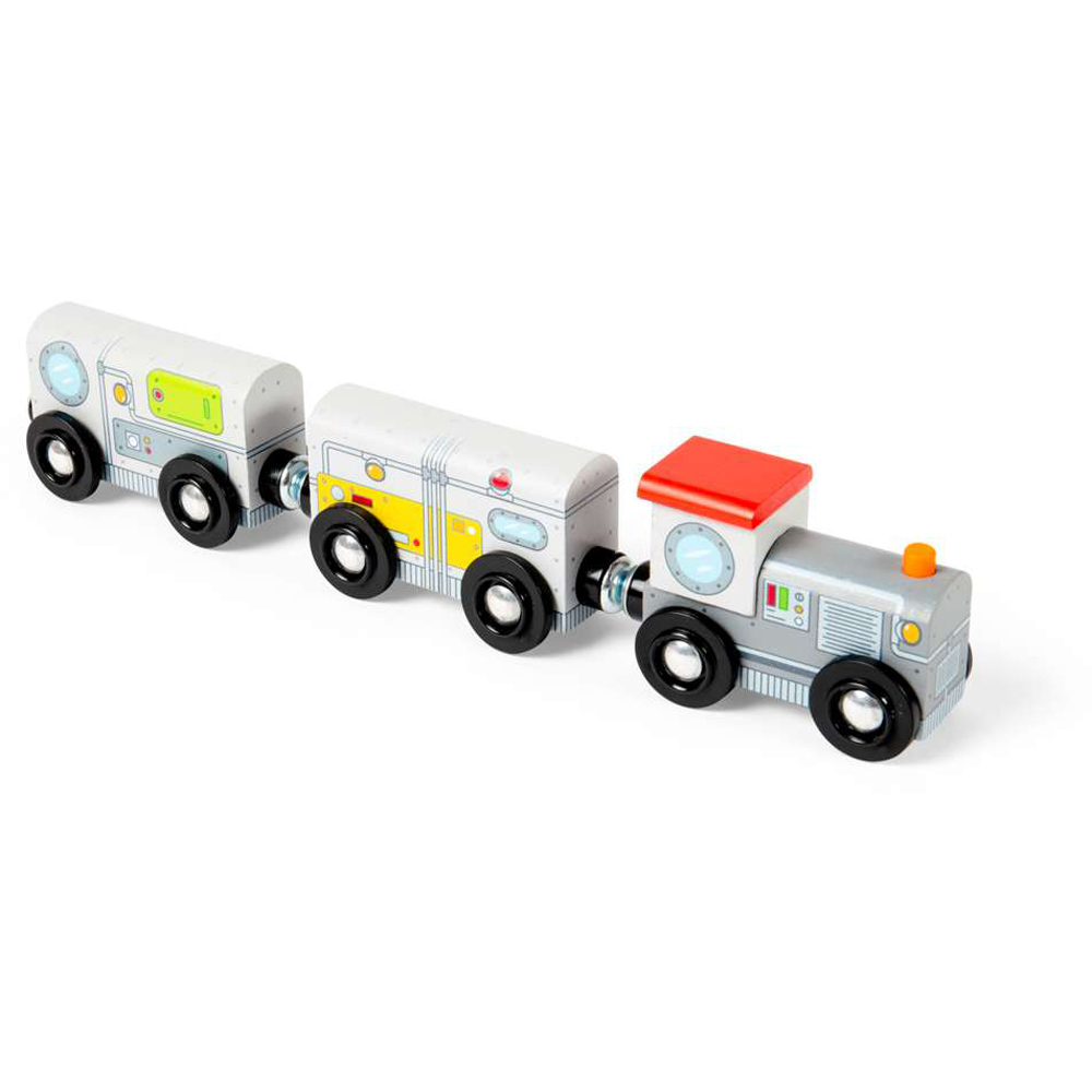 Bigjigs Rail Kids Space Train Railway Themed Playset 40 Piece Image 5