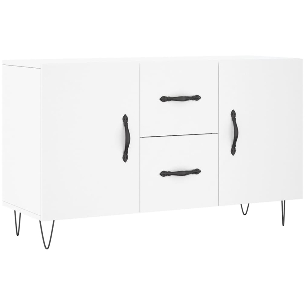 vidaXL 2 Door 2 Drawer White Sideboard Image 2