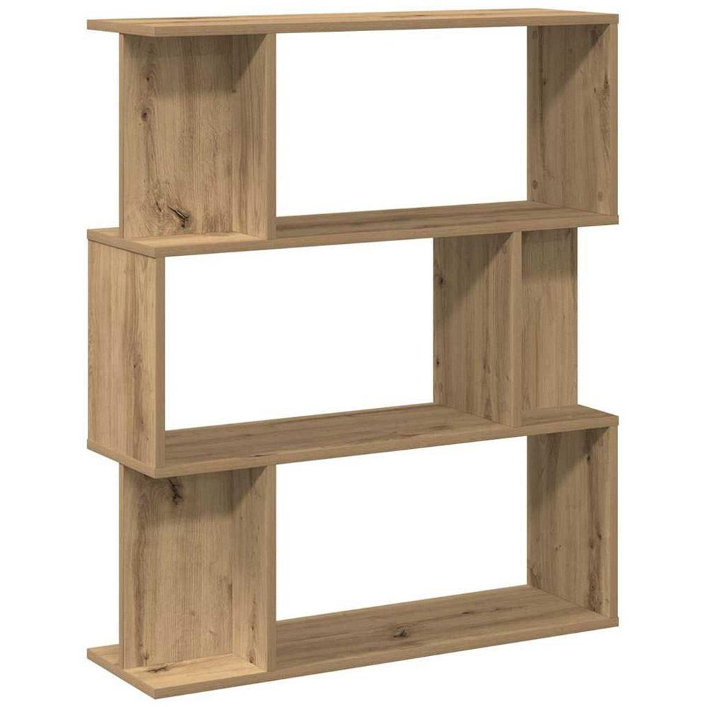 vidaXL 6 Shelf Artisan Oak Bookcase Image 2