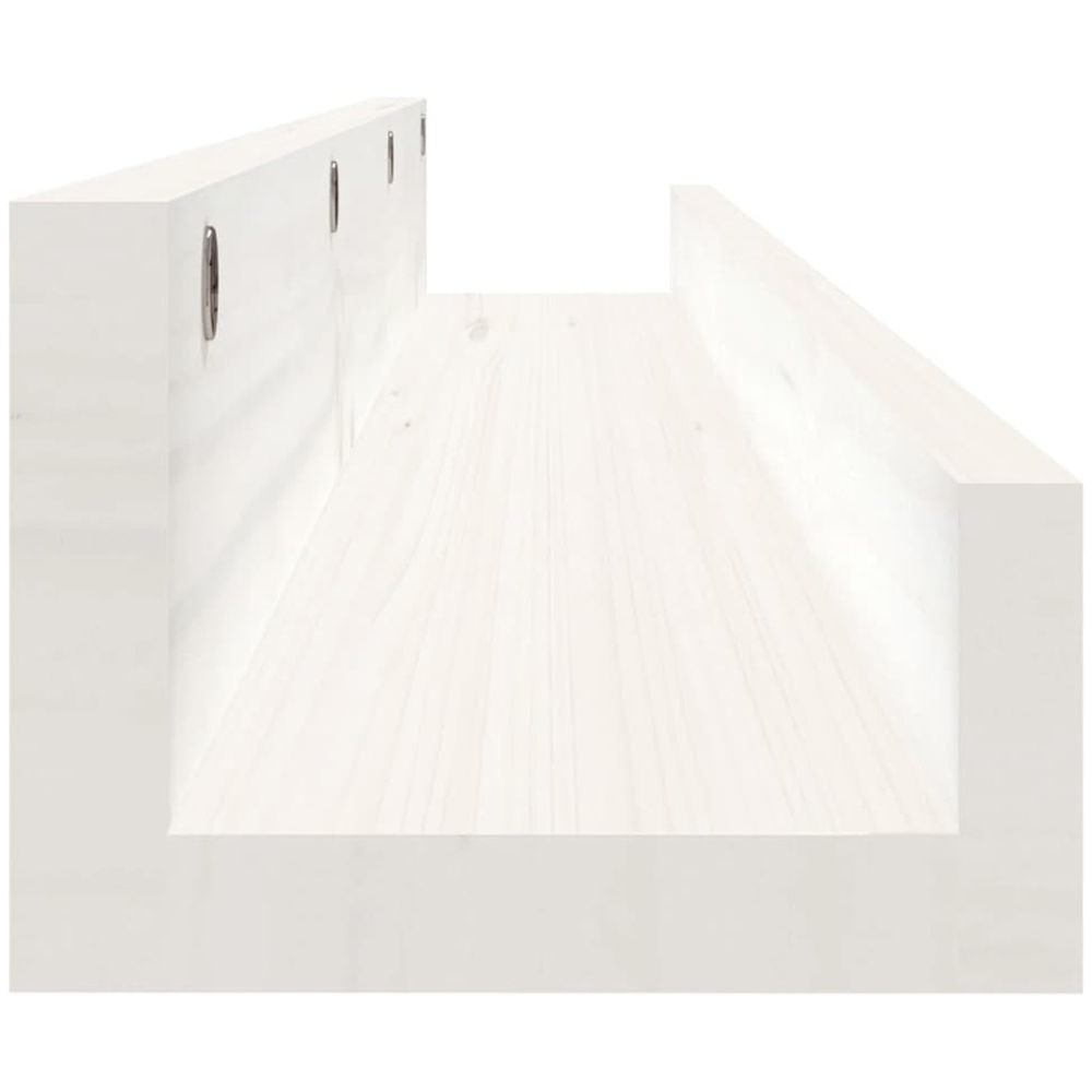 vidaXL 110 x 12 x 9cm White Wall Shelf 2 Pack Image 5