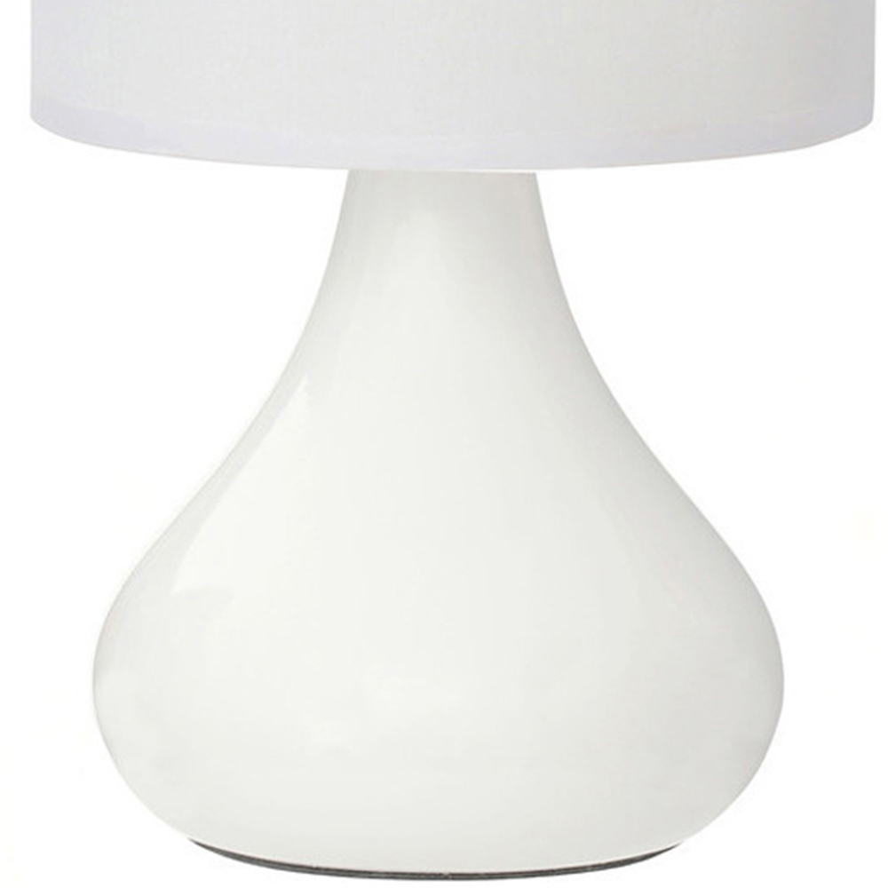 Premier Housewares Bulbus White Ceramic Large Table Lamp Image 3