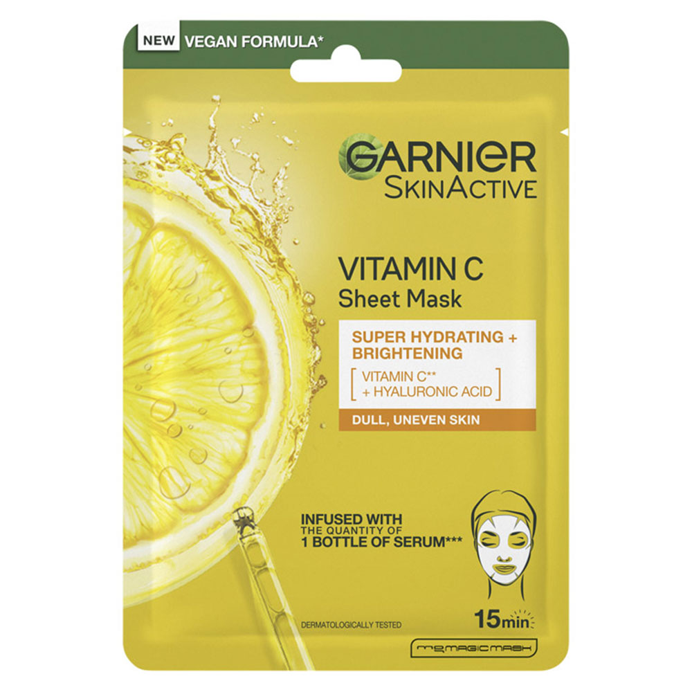 Garnier Skinactive Vitamin C Super Hydrating and Brightening Sheet Mask Image 1