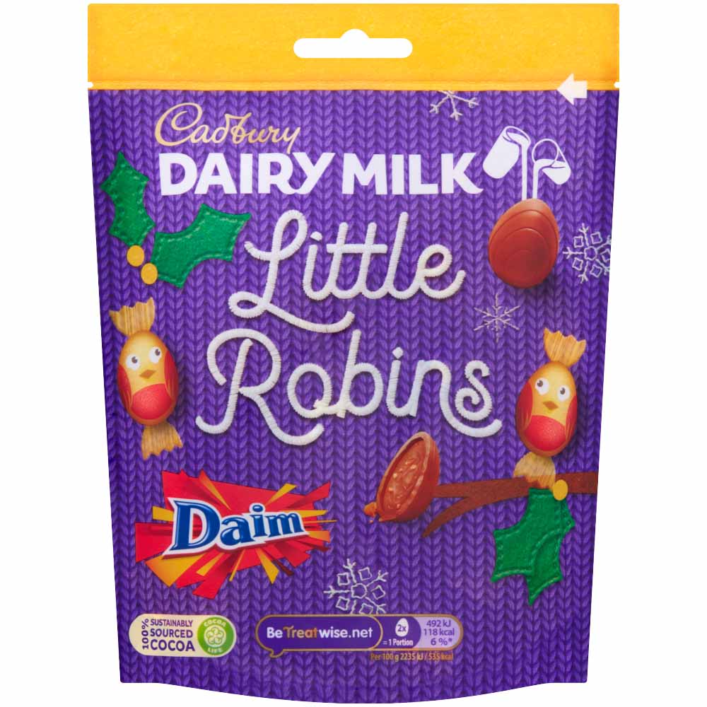 Cadbury Dairy Milk Daim Robins Bag 77g Image 1