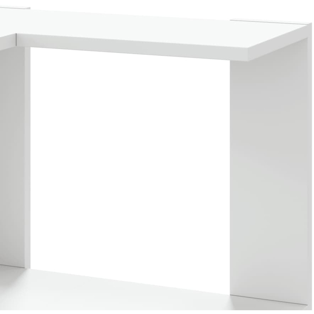 vidaXL 3 Shelf White Corner Bookcase Image 6