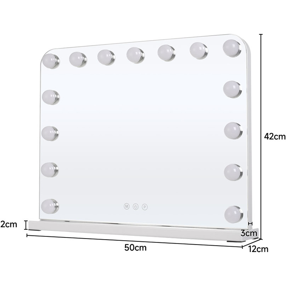 Living and Home White Dimmable Hollywood LED Vanity Makeup Mirror Image 9