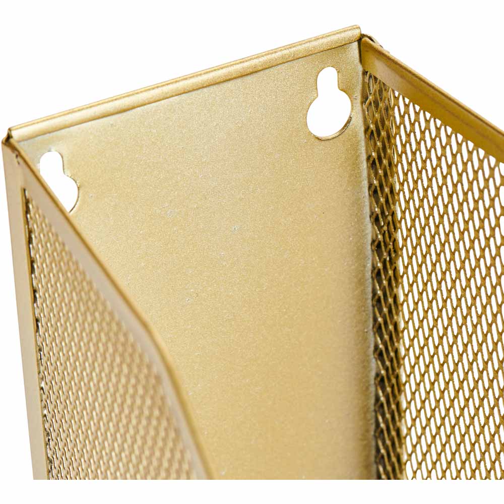 Wilko Mesh Magazine File Gold Wilko