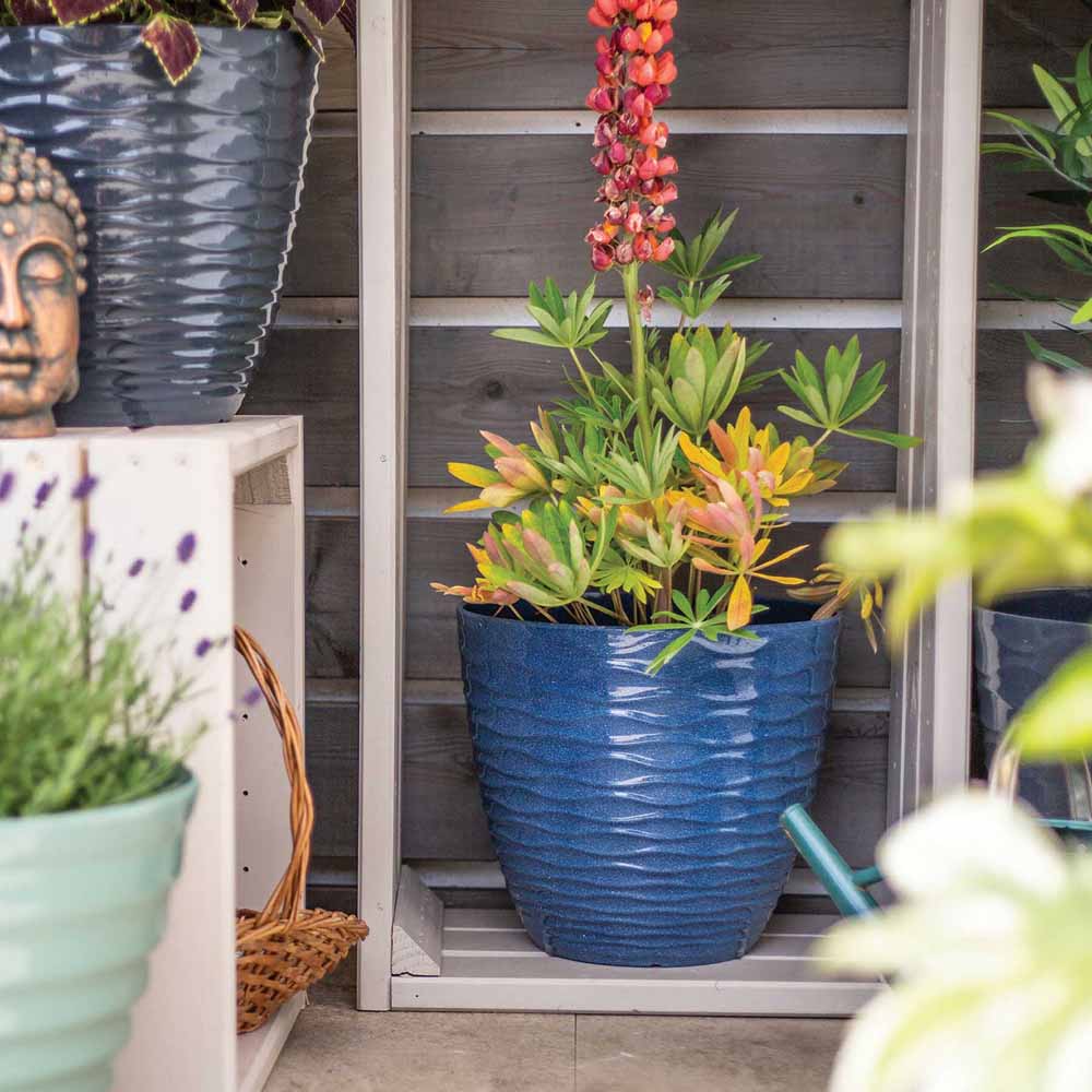 Plant Avenue Windermere Blue Plant Pot 33cm Image 5