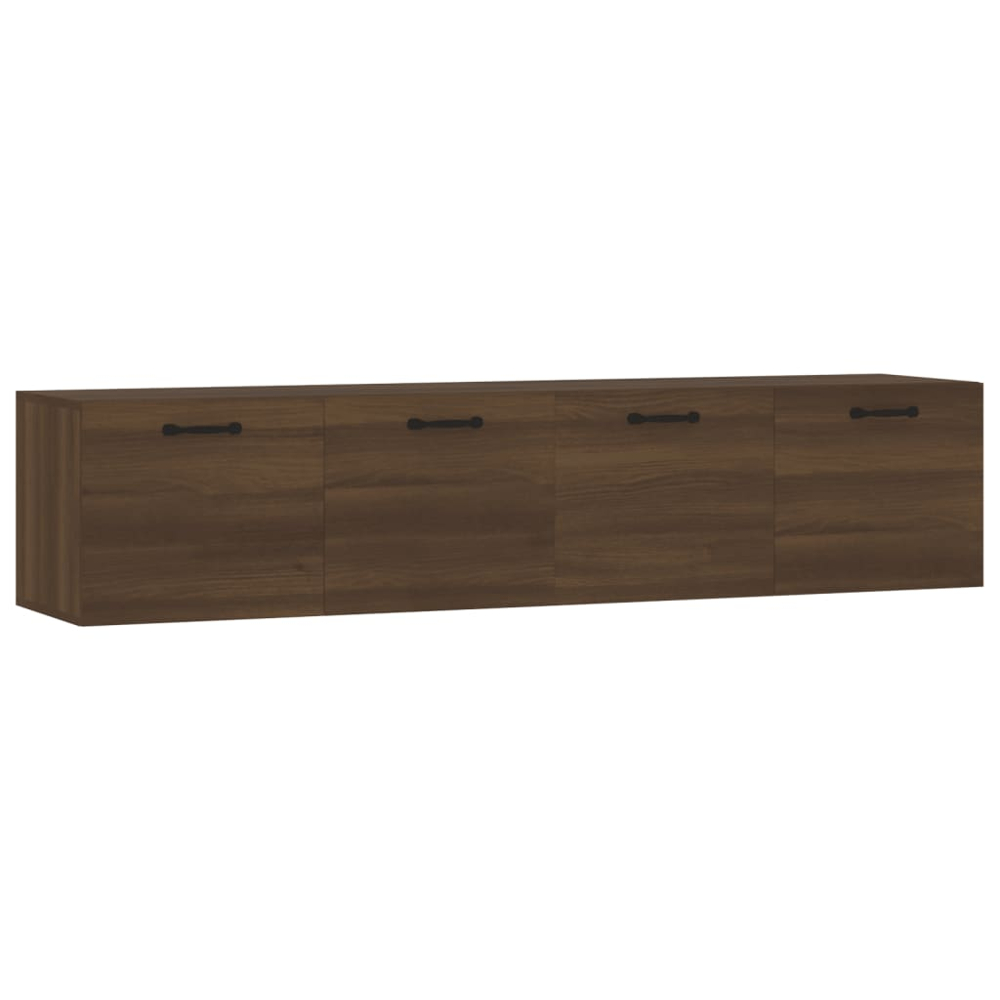 vidaXL Single Door Brown Oak Wall Mounted Cabinet Set of 2 Image 2