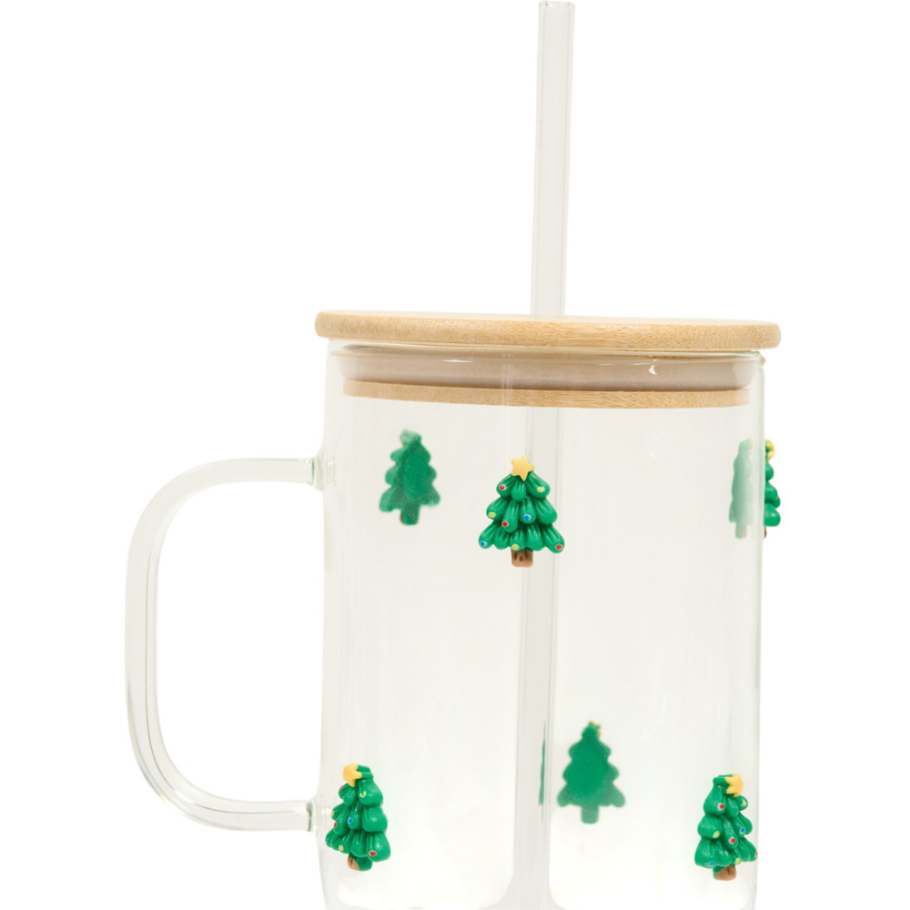 Christmas Icon Jumbo Drinking Jar with Straw Image 9
