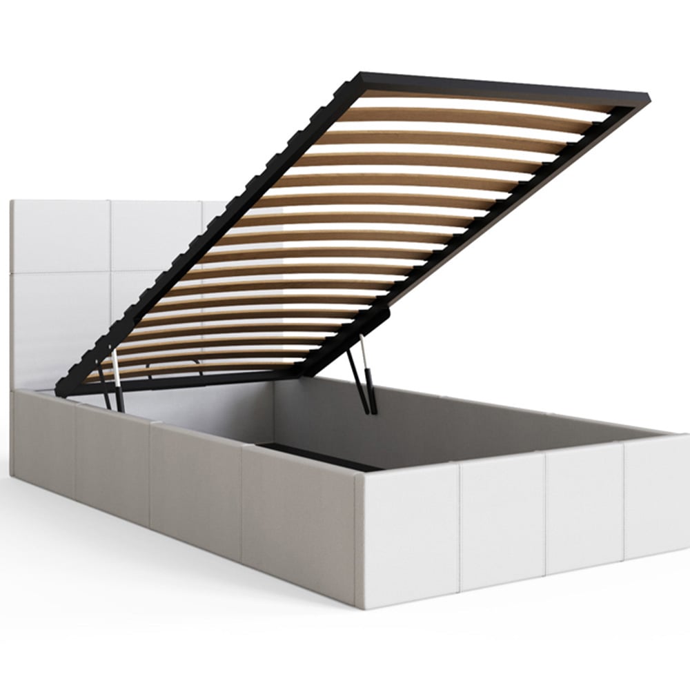 GFW Single White End Lift Ottoman Bed Image 6
