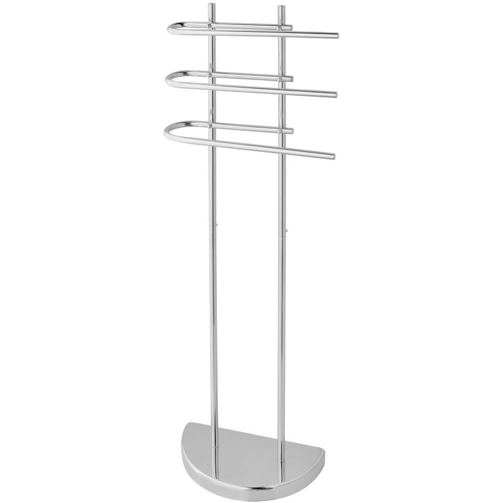 Silver 3 Tier Towel Rail Image 1