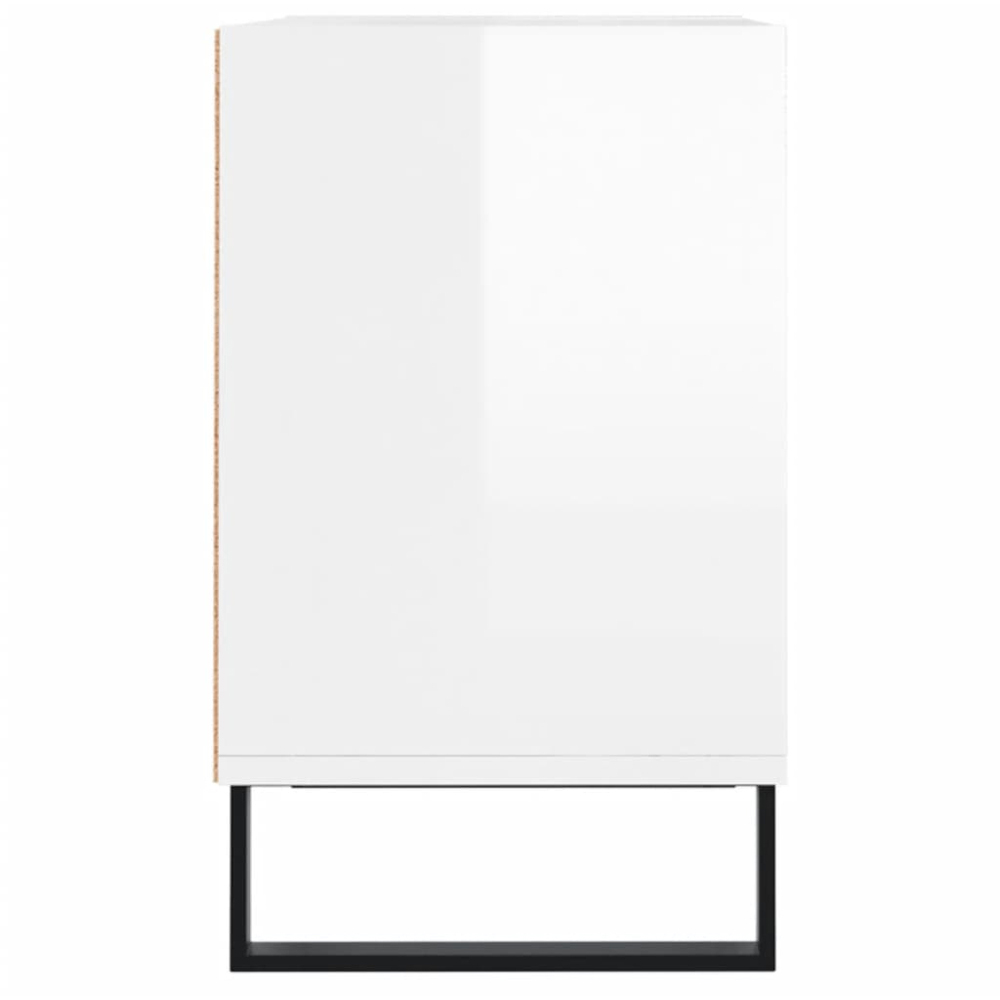 vidaXL 6 Shelf High Gloss White TV Cabinet Image 5