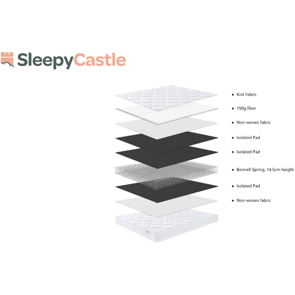 GFW Kore Sleepy Castle Double Bed Frame with Mattress Image 9