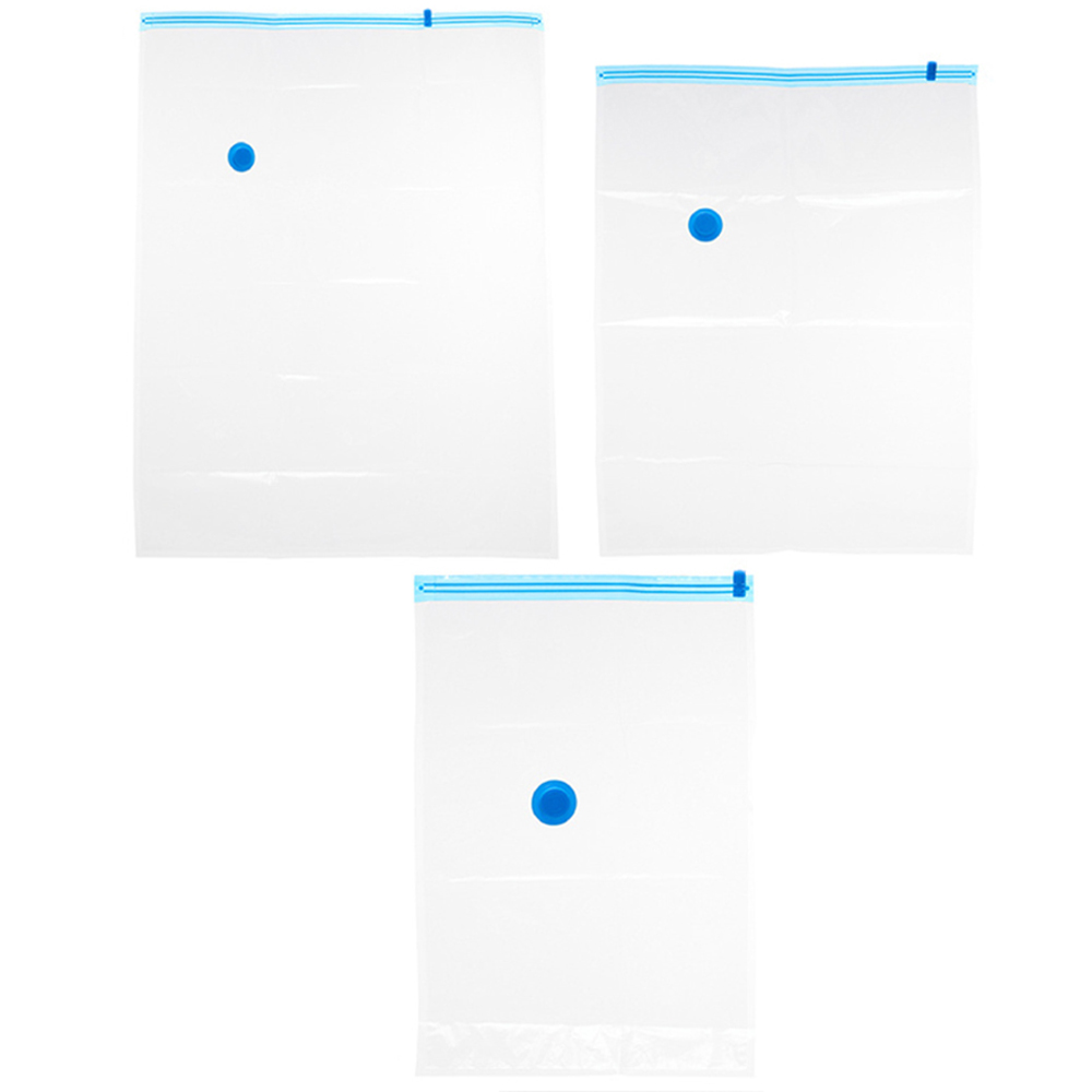 H&O Direct Set of 6 Clear Vacuum Compression Storage Bags Image 1