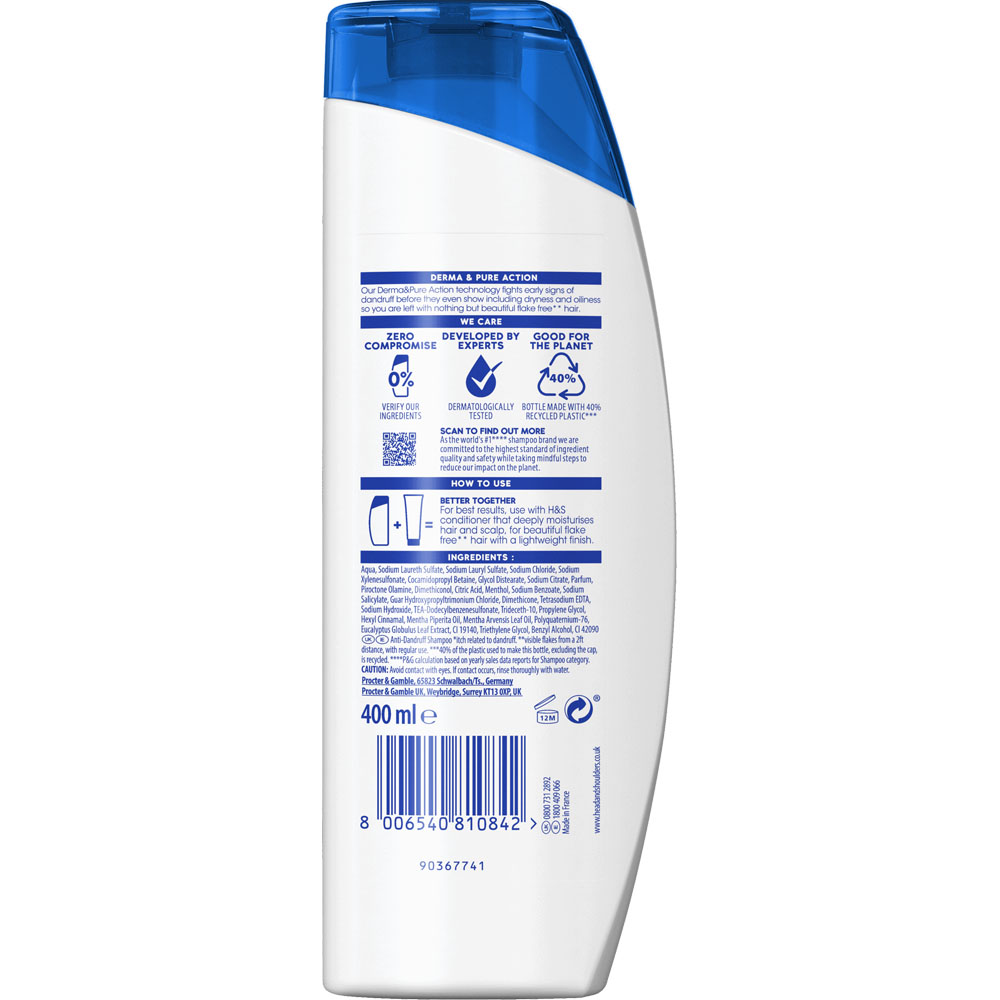 Head and Shoulders Itchy Scalp Shampoo 400ml Wilko