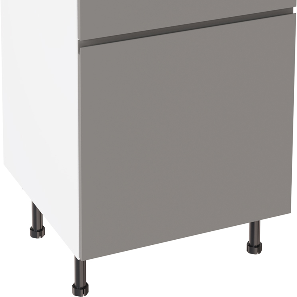 Kitchen Kit J-Pull Gloss Dust Grey Drawerline Base Cabinet 600mm Image 3