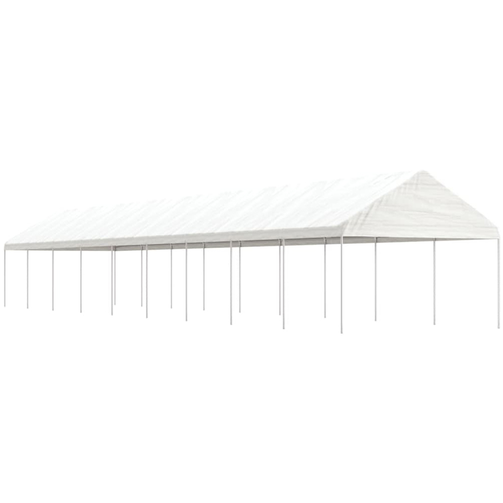 vidaXL 20.7 x 4.08m White Gazebo with Roof Image 1