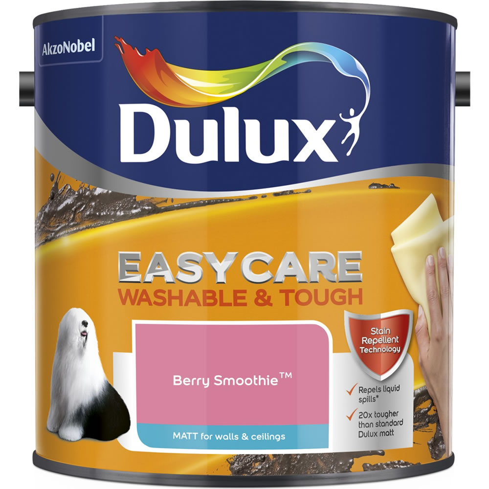 Dulux Easycare Matt Emulsion Paint Berry Smoothie 2.5L Image