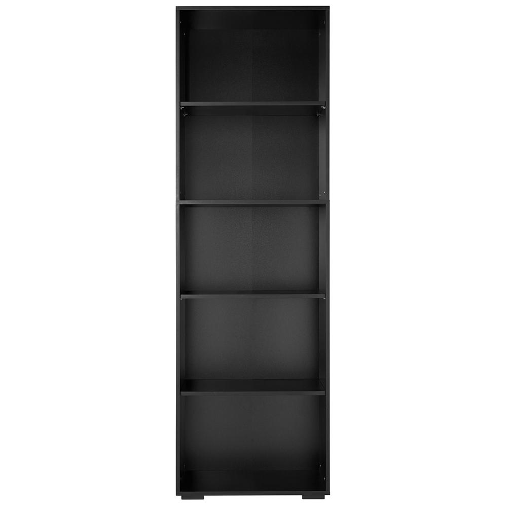 tectake Lexi 5 Shelf Black Bookshelf Image 2