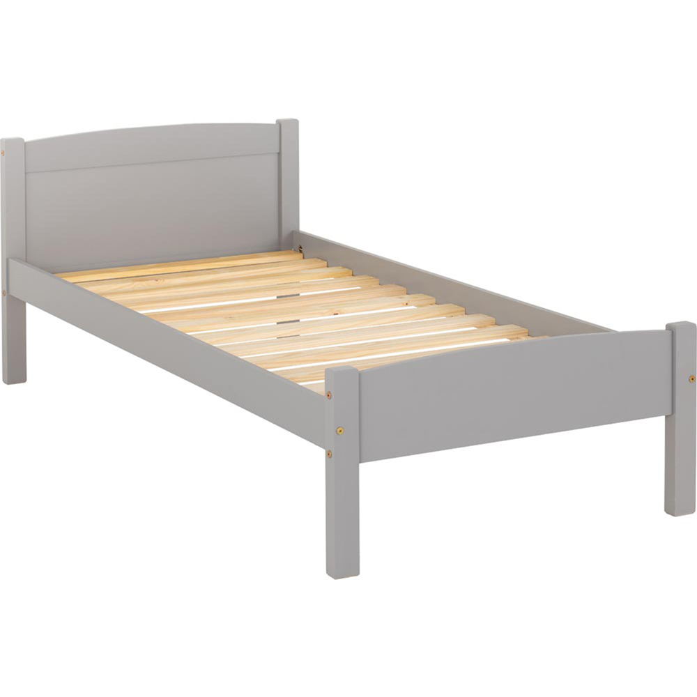 Seconique Single Amber Grey Slate Bed Frame Image 2