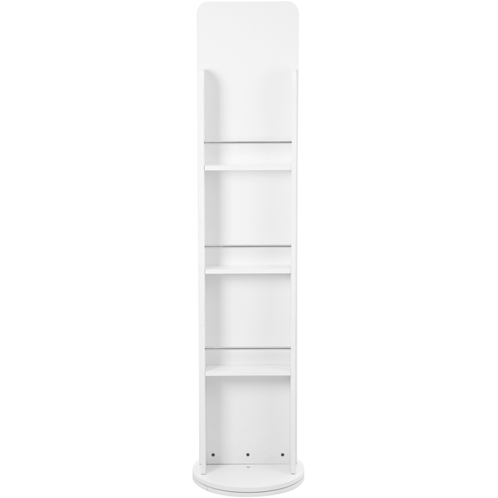 Living and Home Warm White Rotating Full Length Mirror with Magazine Rack 168 x 40cm Image 3