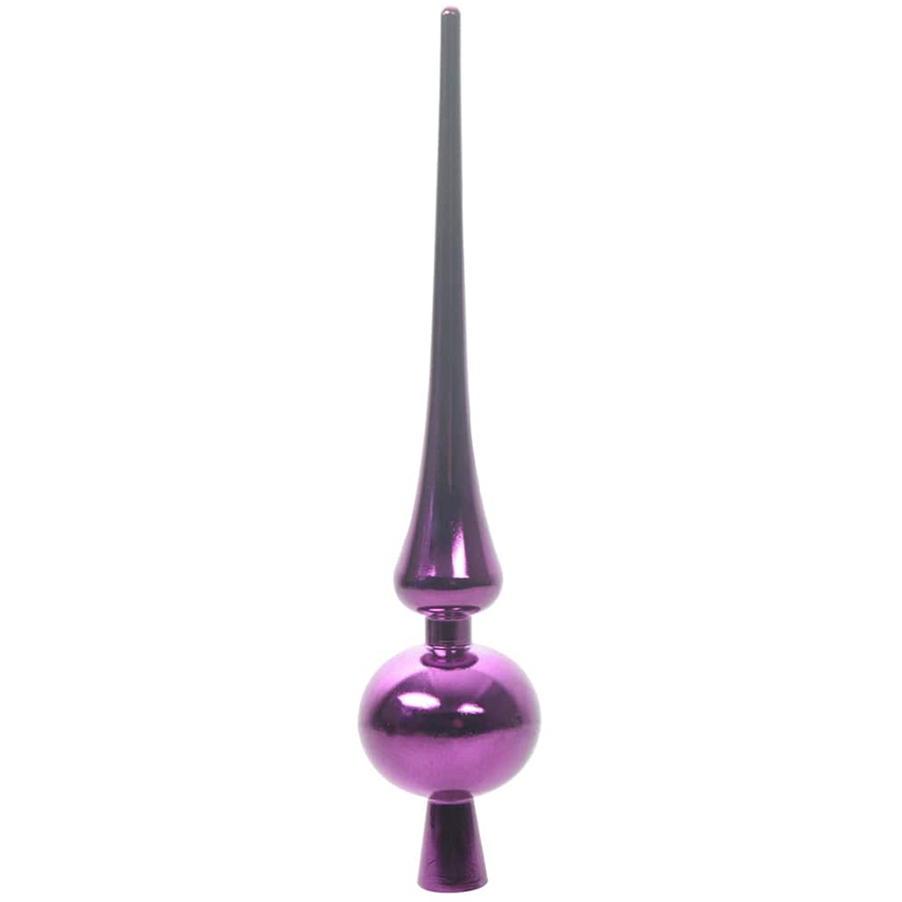 vidaXL Pre-Lit Warm White LED and Lilac Baubles Green Artificial Christmas Tree with Stand 5ft Image 5
