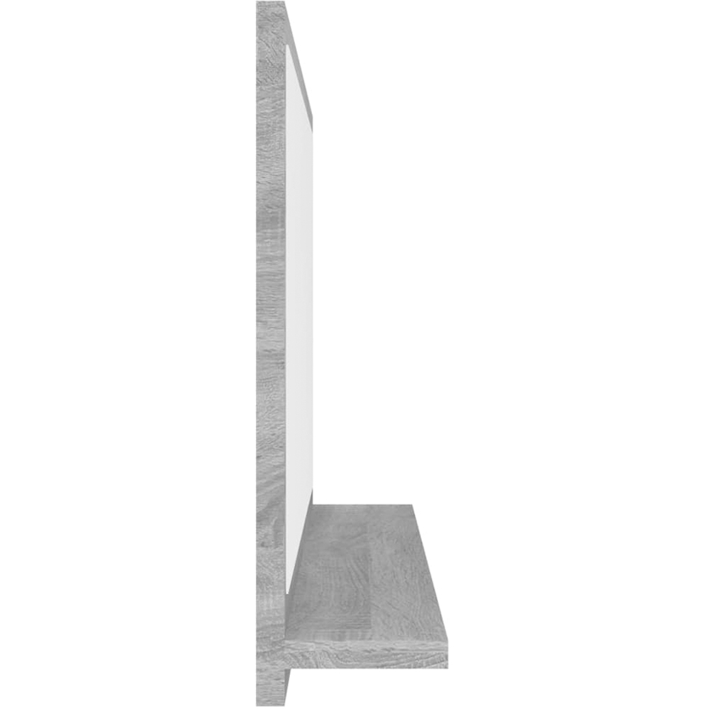 vidaXL Single Shelf Grey Sonoma Bathroom Mirror Image 4