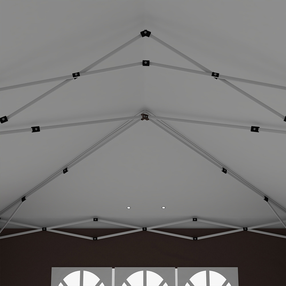 Outsunny 3 x 6m Brown Pop Up Gazebo with Sides Image 3
