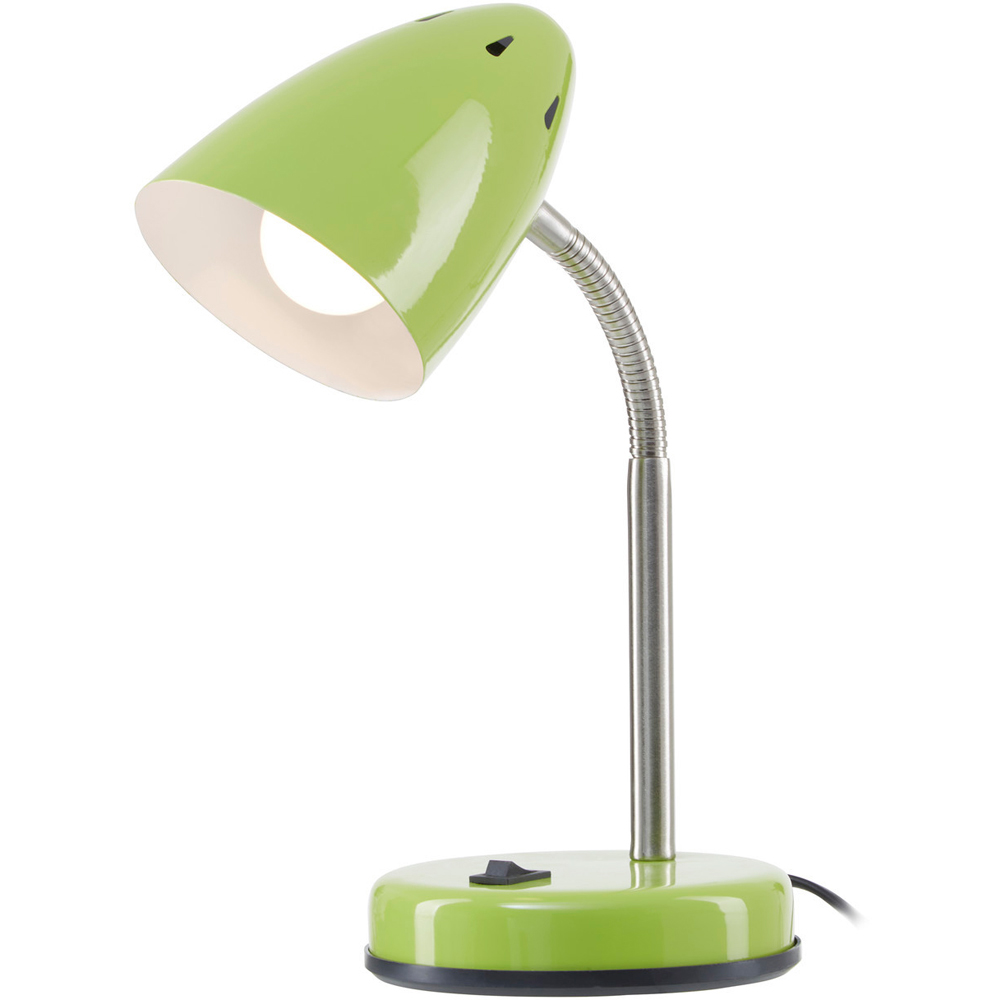 Premier Housewares Green Gloss Desk Lamp Image 1