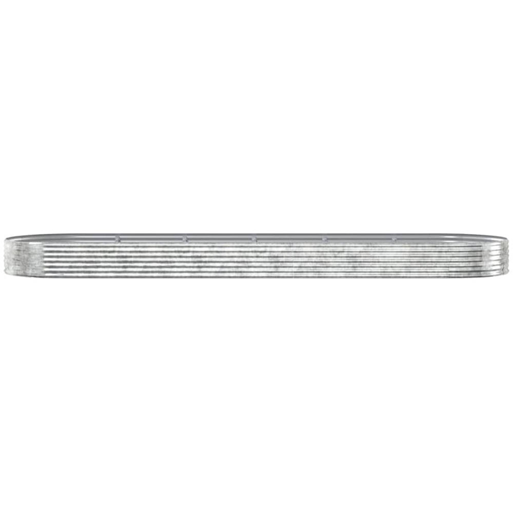 vidaXL Silver Galvanised Steel Raised Garden Bed 36 x 140 x 523cm Image 2
