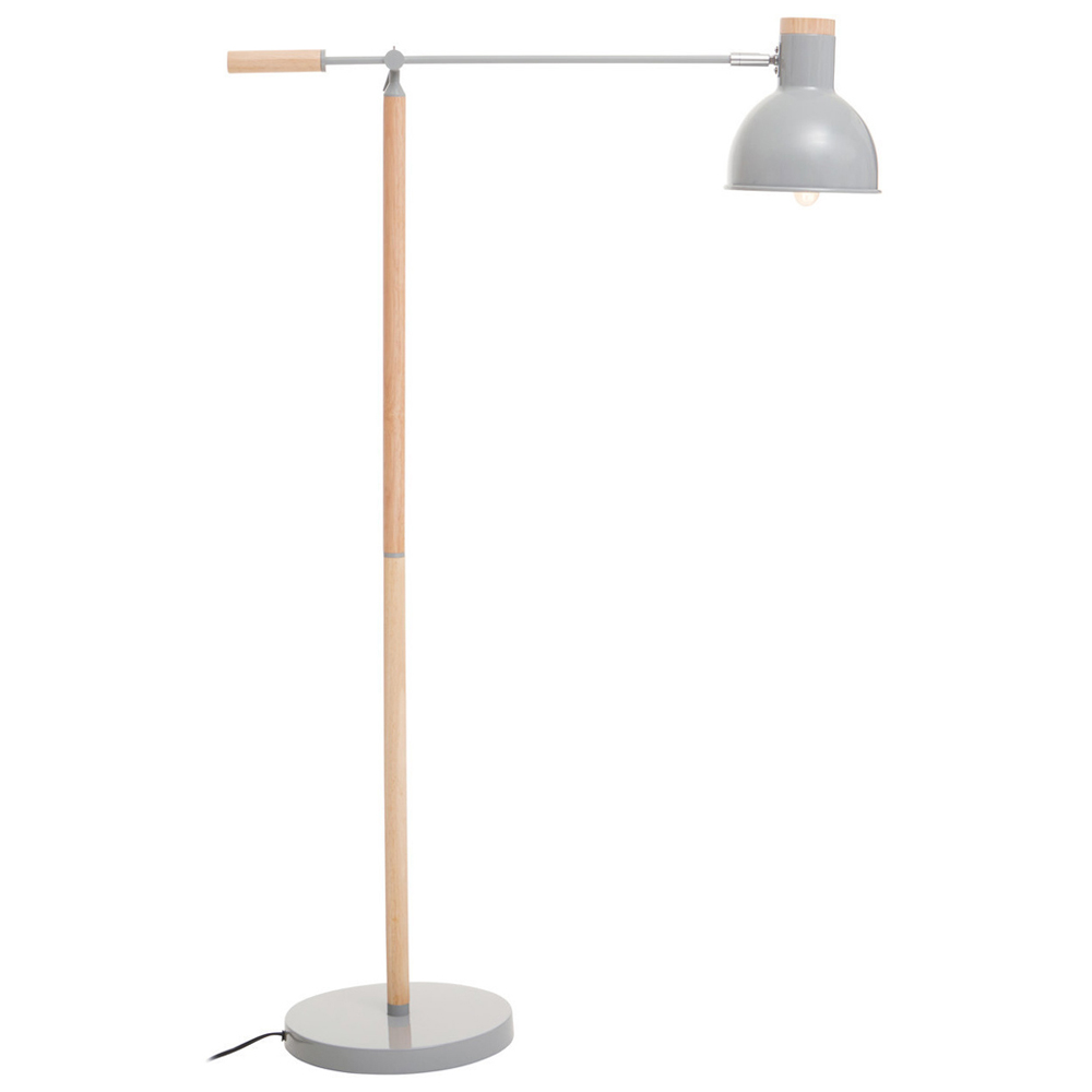 Premier Housewares Matte Grey Floor Lamp Image 3