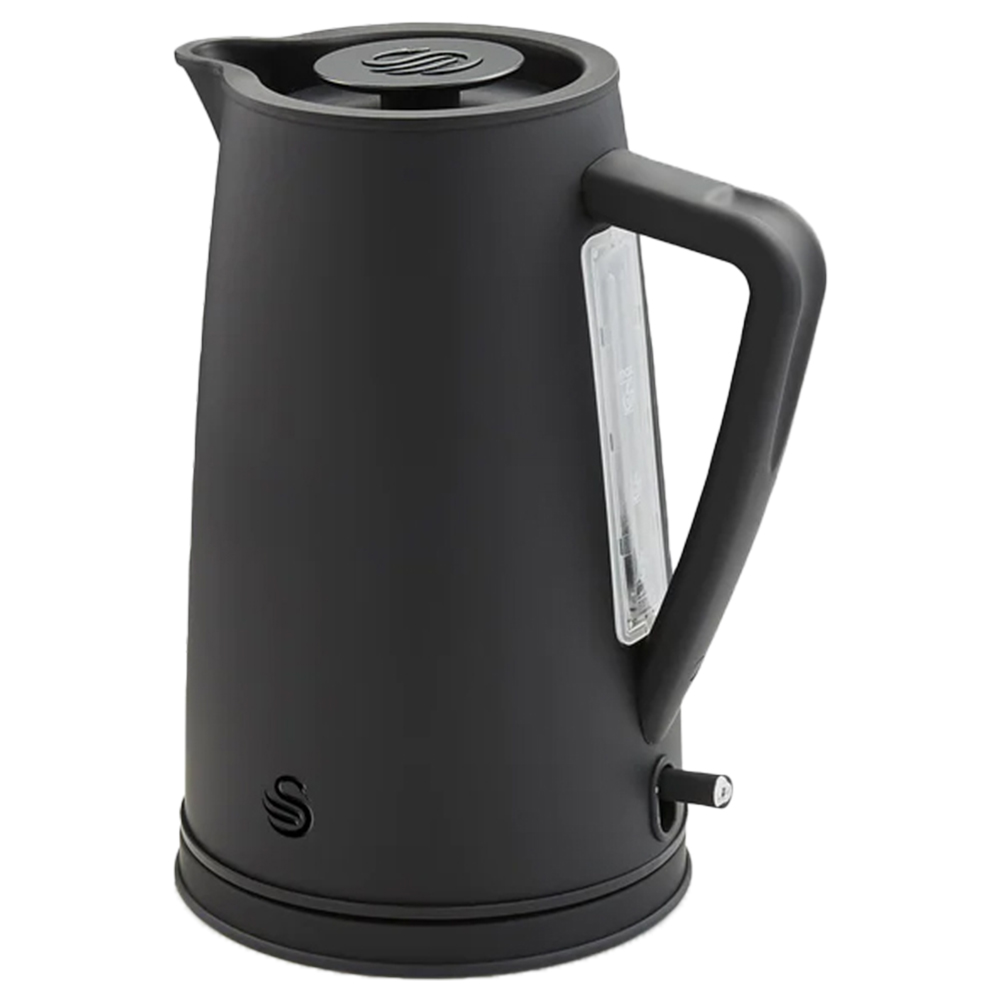 Swan SK14640BLKN Black Stealth Cordless Kettle 1.7L Image 1