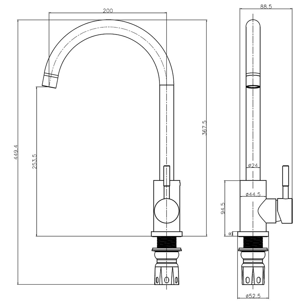 Reginox Taravo Copper Single Lever Kitchen Tap Image 3