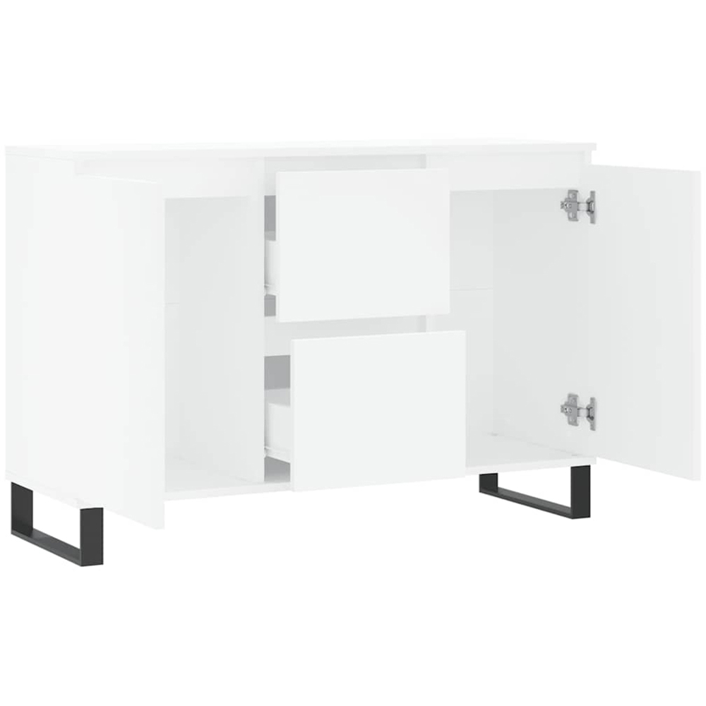 vidaXL 2 Door 2 Drawer White Sideboard Image 6