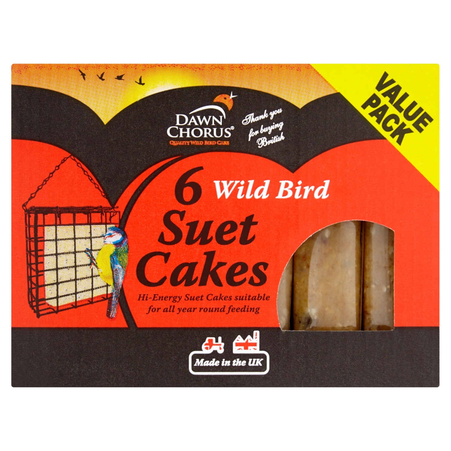 Dawn Chorus Wild Bird Suet Cakes 6 Pack Image