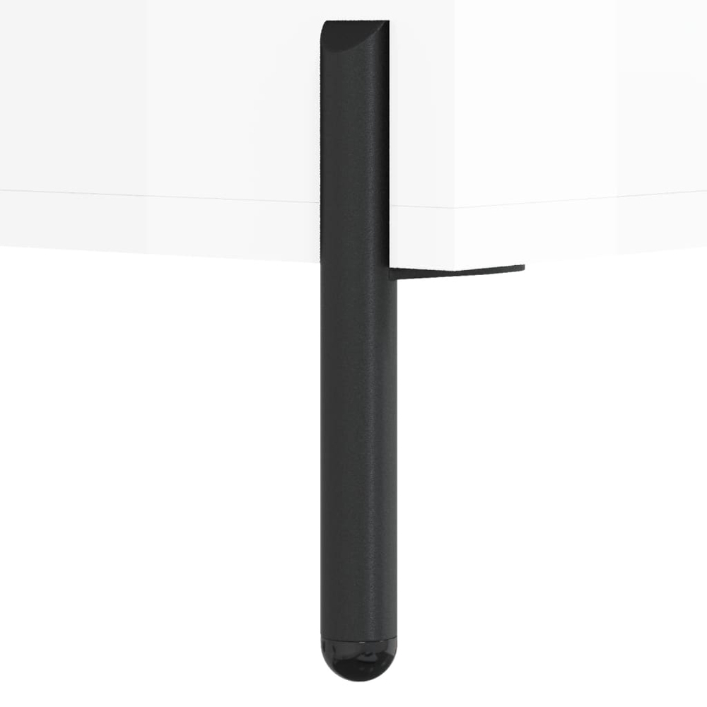 vidaXL 3 Shelf High Gloss White Sideboard Image 7