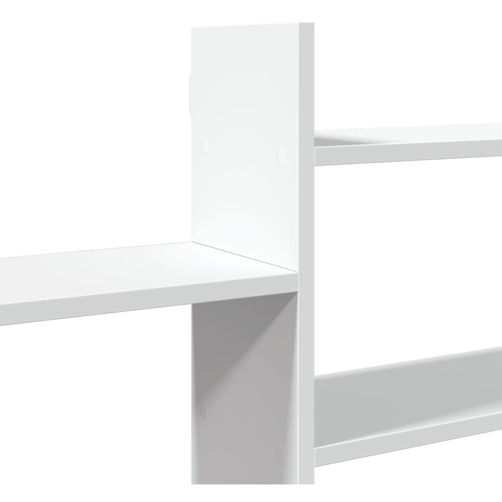 vidaXL 4 Shelf White Floating Wall Shelf Image 6