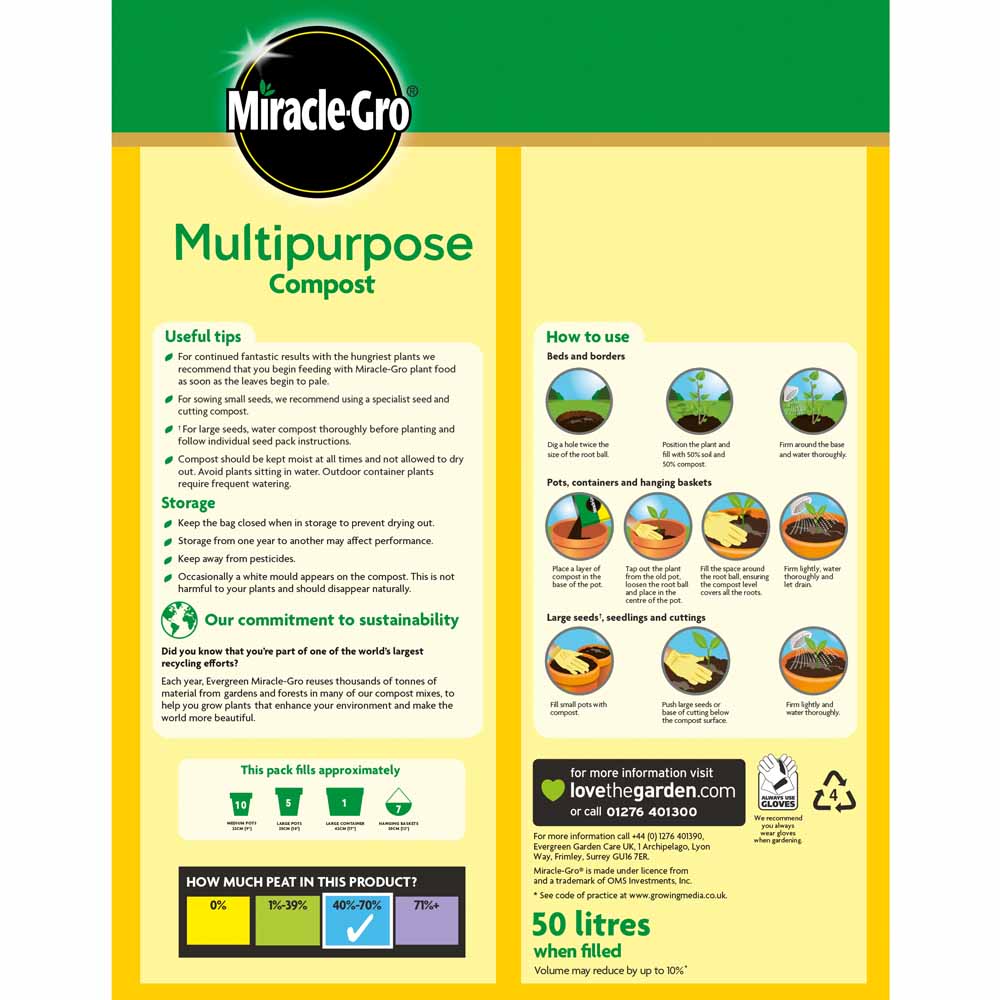 Miracle-Gro All Purpose Compost 50L Image 2