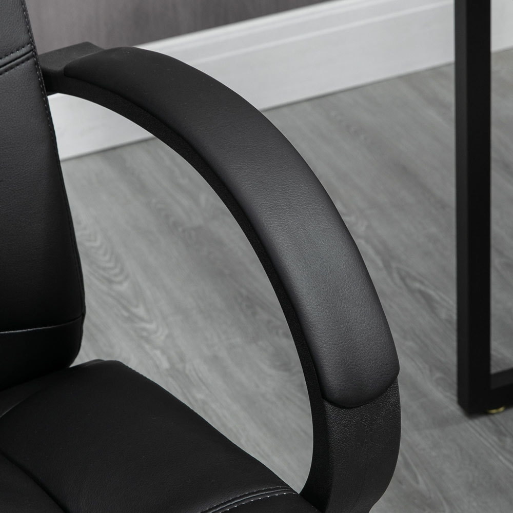 Portland Black PU Swivel Office Chair Image 4