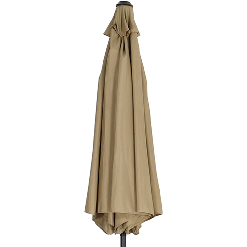 Living and Home Dark Grey LED Cantilever Parasol with Cross Base and Plastic Fillable Base 3m Image 6