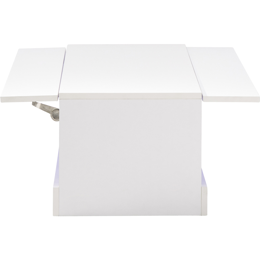 GFW Galicia White LED Lift Up Coffee Table Image 7