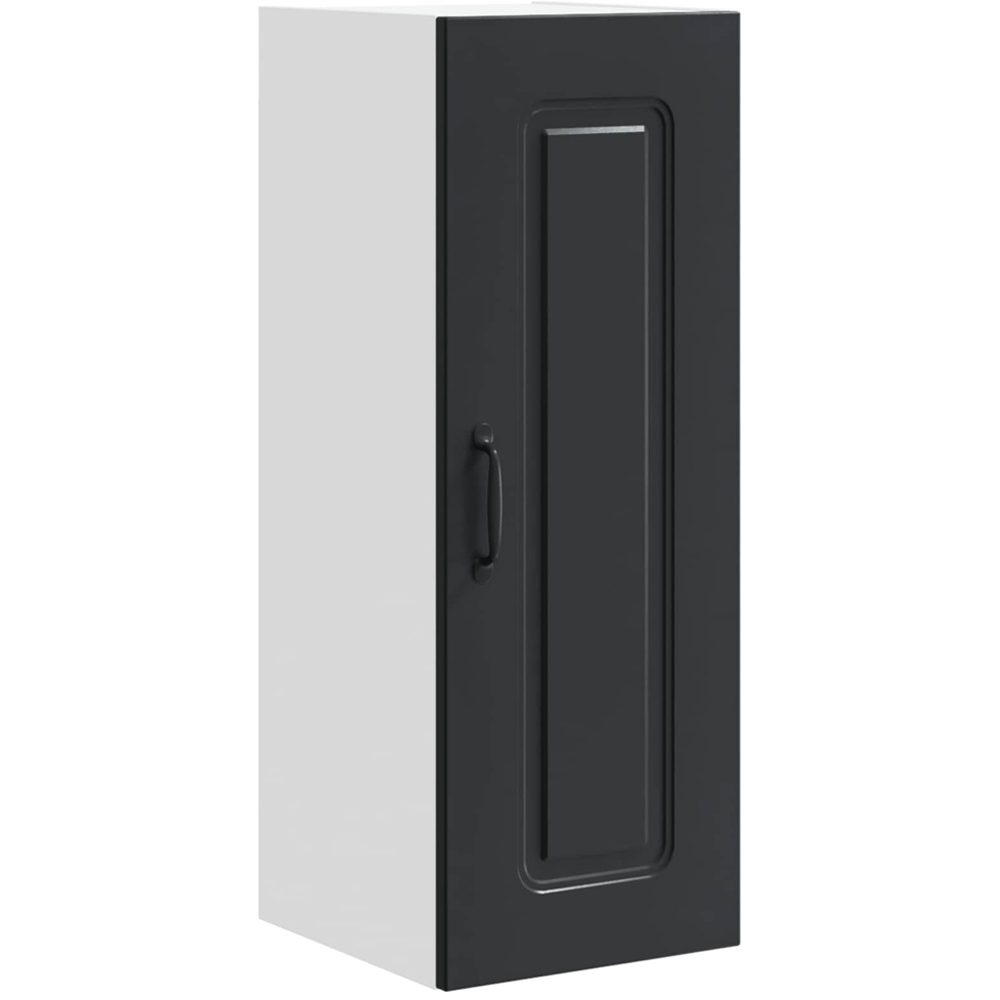 vidaXL Kalmar Single Door Black Wall Kitchen Cabinet Image 2