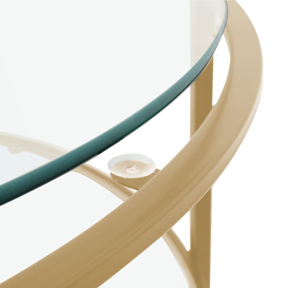 Living and Home 2 Tier Gold Coffee Table Image 5